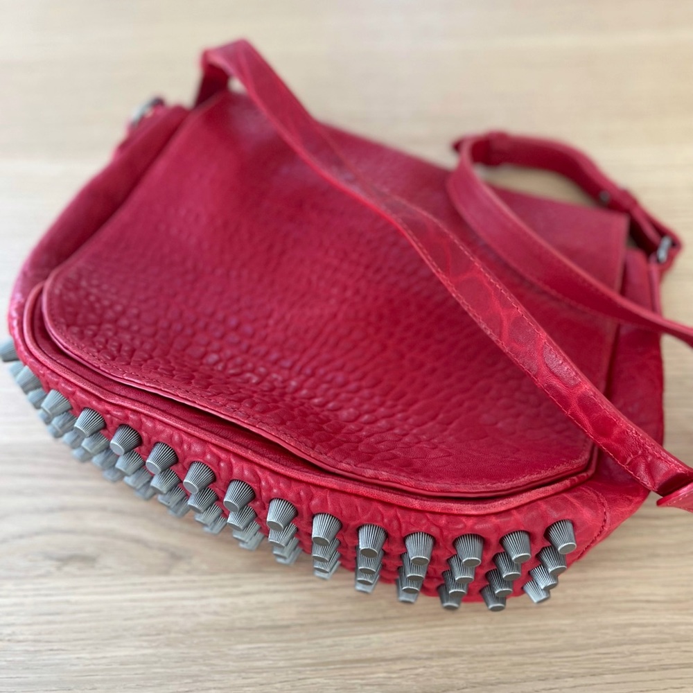 Authentic Alexander Wang Red Leather Studded Bag